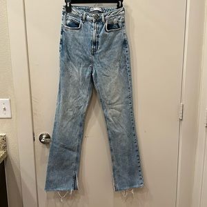 Zara split leg high waisted jeans